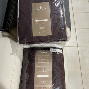 Royal velvet energy saving grommet panels50X84 in the color of eggplant.